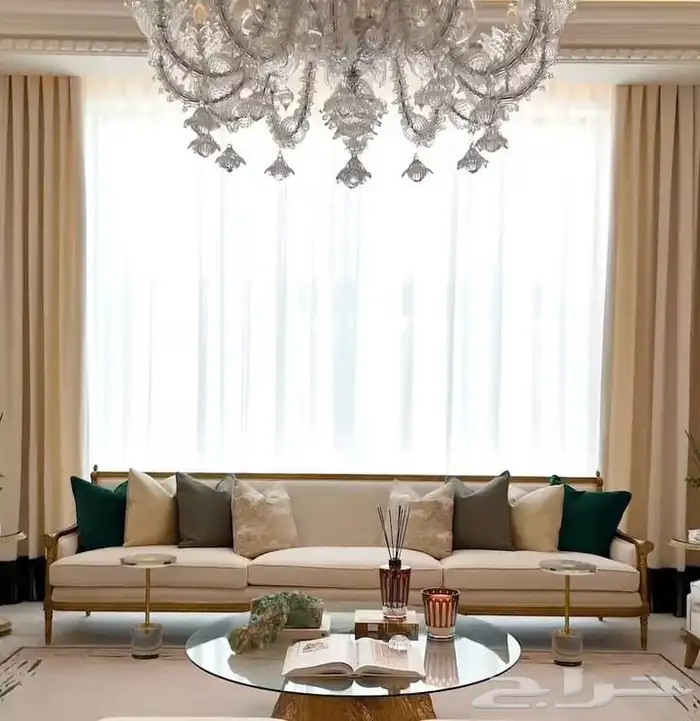 كنب ارضي مجالس مغربية مساند ستائر تفصيل وتنجيد 33