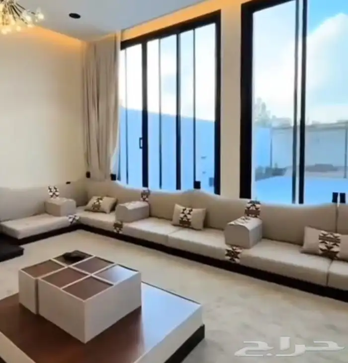 كنب ارضي مجالس مغربية مساند ستائر تفصيل وتنجيد 13