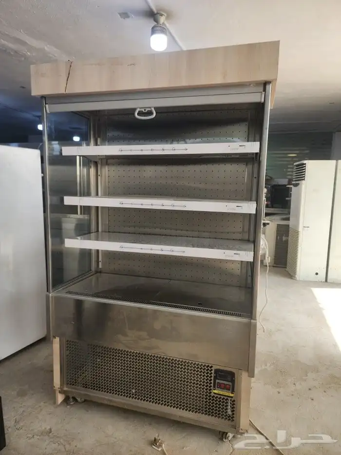 ثلاجه عرض مستخدمه شبه جديد ستيل كامل 2