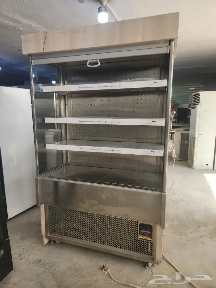 ثلاجه عرض مستخدمه شبه جديد ستيل كامل 3