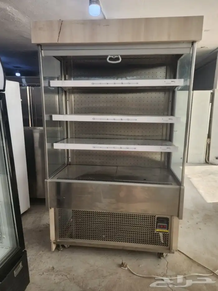 ثلاجه عرض مستخدمه شبه جديد ستيل كامل 0