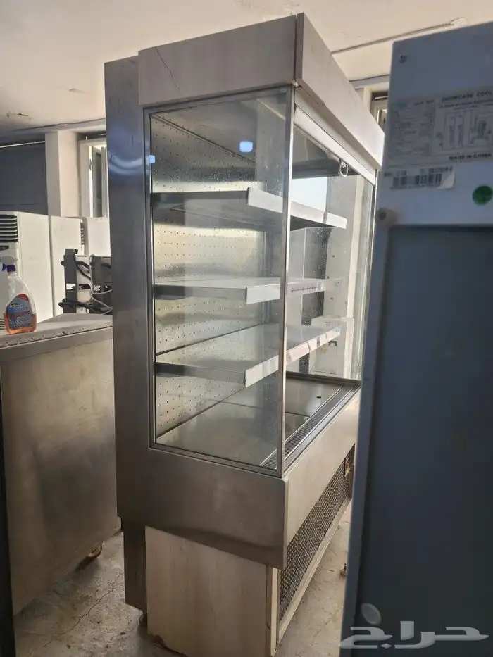 ثلاجه عرض مستخدمه شبه جديد ستيل كامل 1