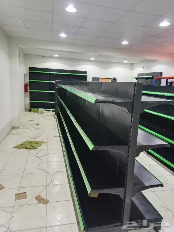 يوجد لدينا رفوف سوبر ماركت ويوجد رفوف مستودعات 4
