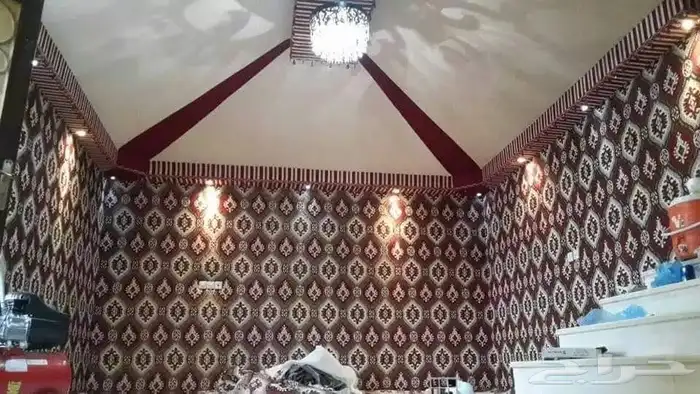 بيوت شعر تلبيس قماش قرميد مشب نار 2