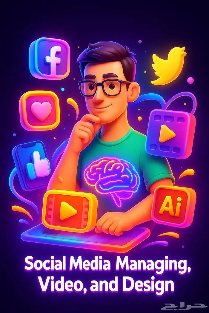 إدارة صفحاتك على السوشيال ميديا مع تسويق وفيدوهات و تصاميم 0