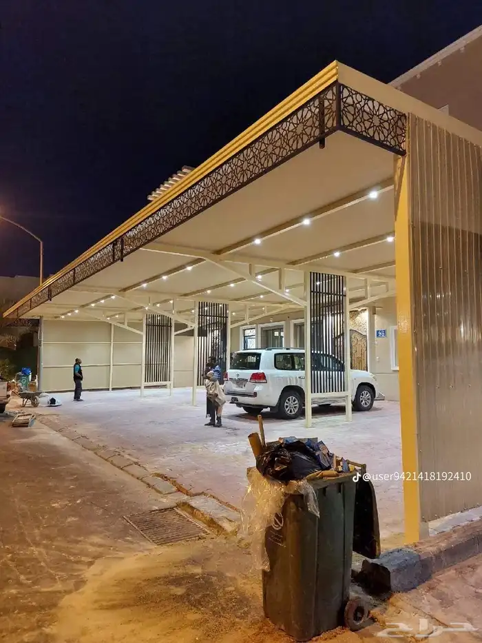 حداد المدينه مظلات ابواب ليزر لحام كرفانات هناجر جمالونات 1