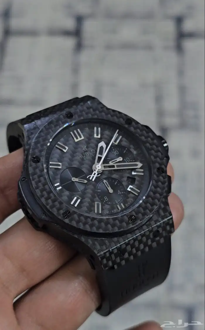 ساعه هوبلو بينغ بانغ كاربون فايبر Hublot big bang carbon 3
