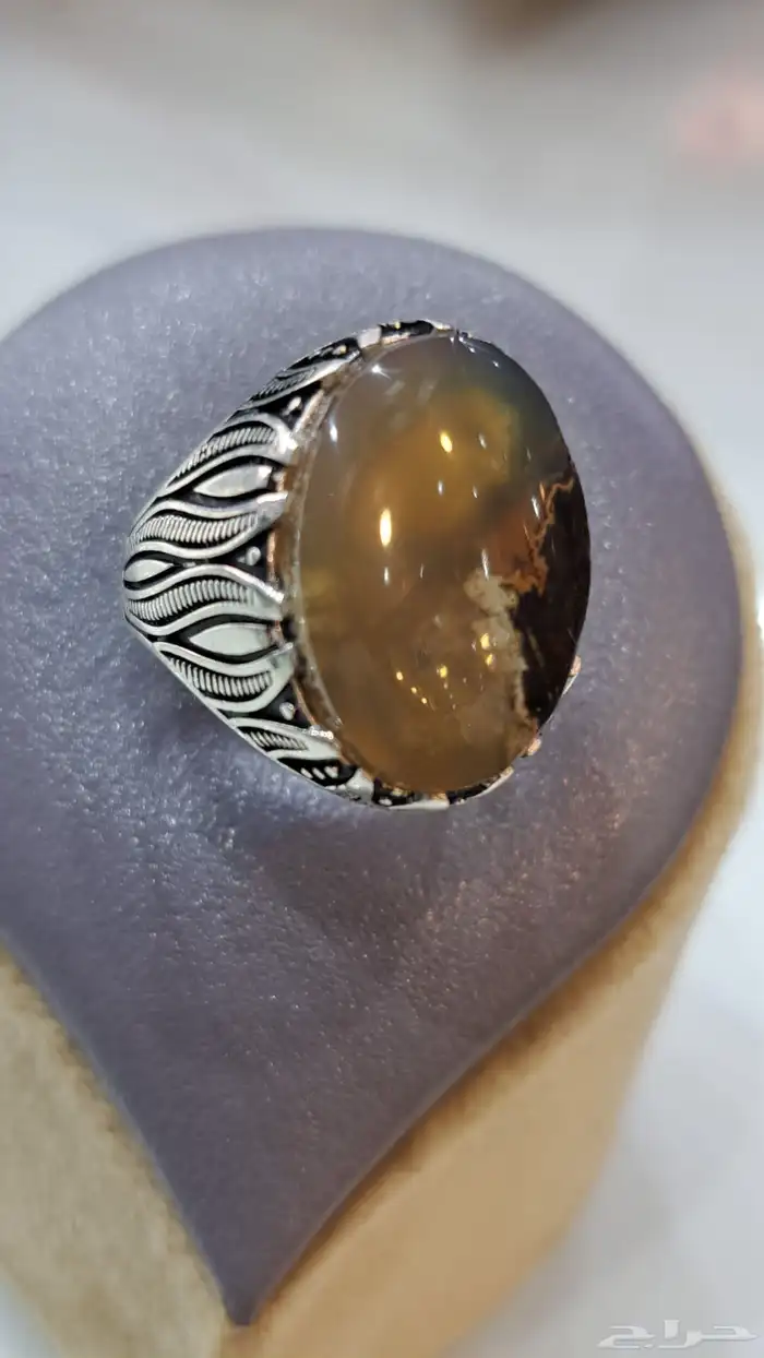 خواتم فضه عقيق يماني اصلي 0