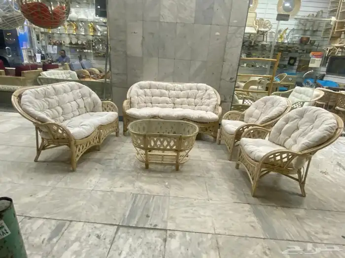 طقم خيزران طبيعي اندنوسي 1