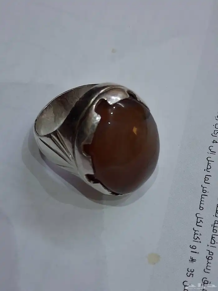 خاتم من الفضه كبير الحجم ثقيل الوزن رجالي 3