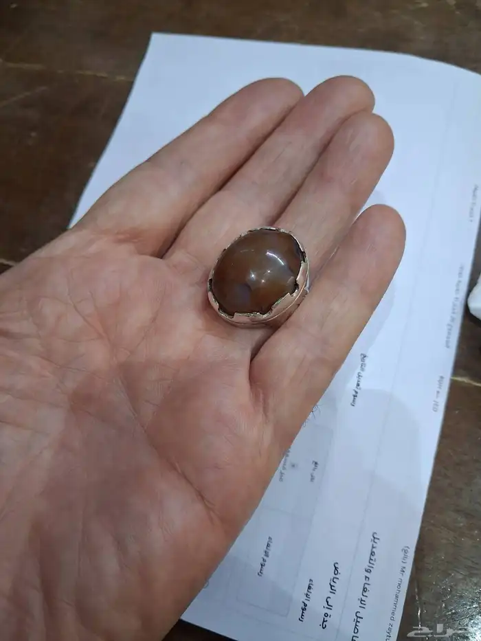 خاتم من الفضه كبير الحجم ثقيل الوزن رجالي 1