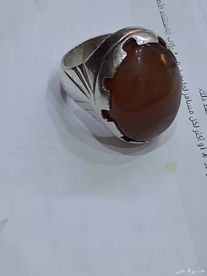 خاتم من الفضه كبير الحجم ثقيل الوزن رجالي 4