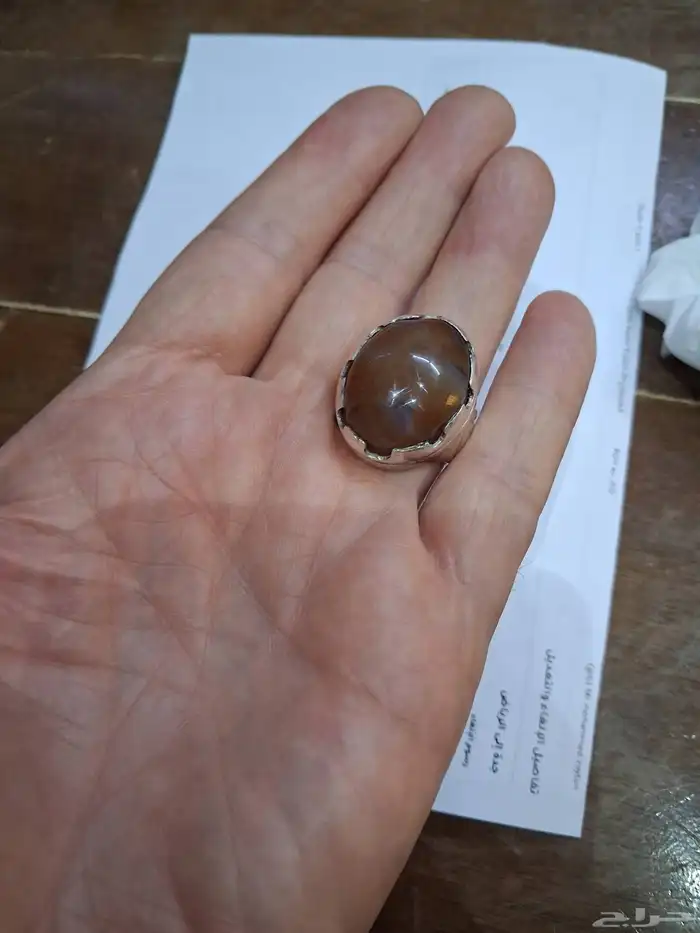 خاتم من الفضه كبير الحجم ثقيل الوزن رجالي 5