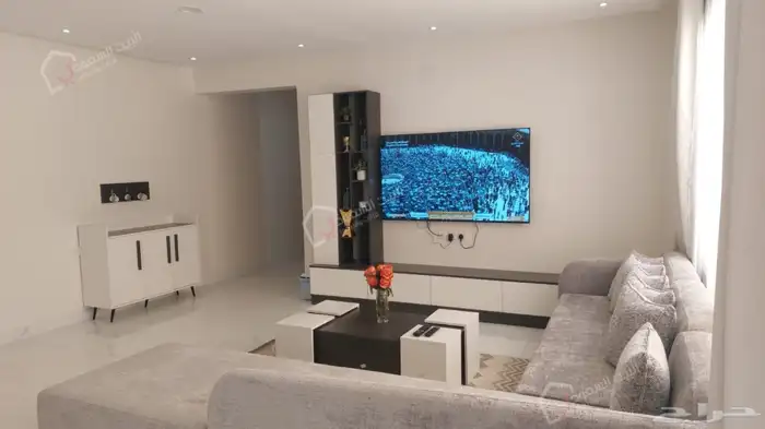 طقم طاولات مودرن ابيض مع رمادي 1