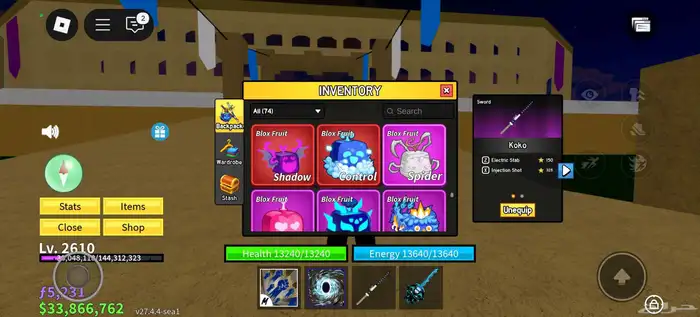 حساب Blox Fruits للبيع الحساب قوي جدا 12