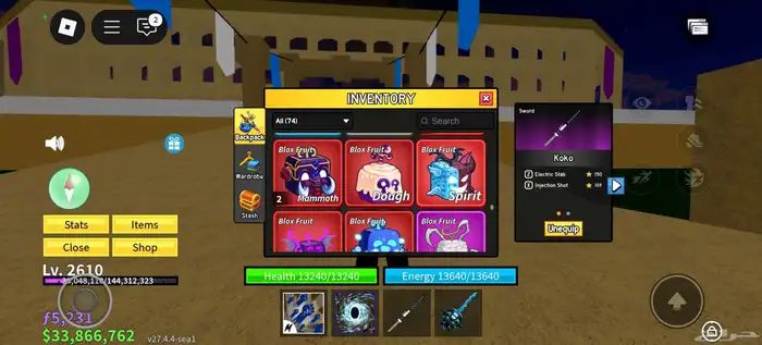 حساب Blox Fruits للبيع الحساب قوي جدا 11