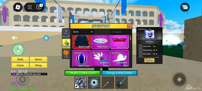 حساب Blox Fruits للبيع الحساب قوي جدا 20