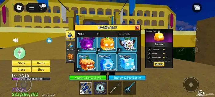 حساب Blox Fruits للبيع الحساب قوي جدا 15