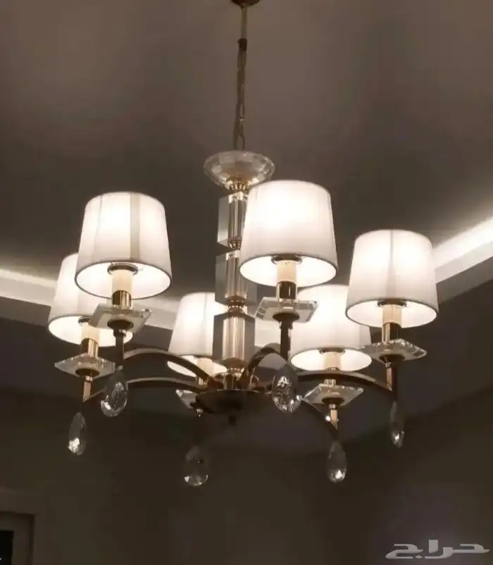 نجفه ذهبي 6 لمبات 3