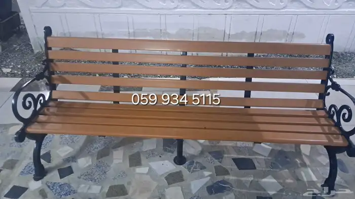 كراسي مقاعد خشبية الحدائق انتظار الحافلات مواقف تجمعات مول 7