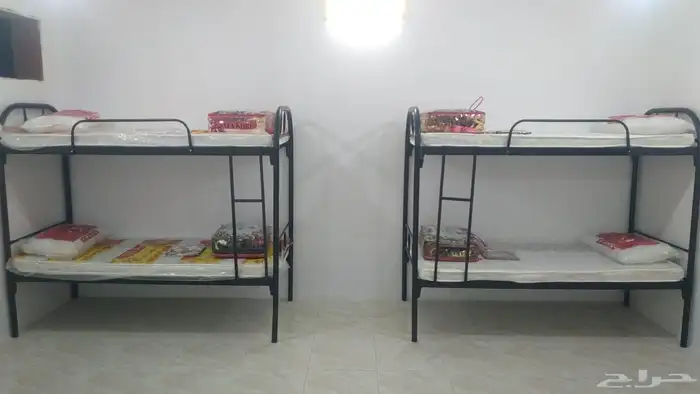 تأثيث سكن عمال سراير مراتب بطانيات مخدات 7