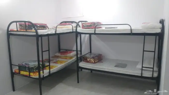 تأثيث سكن عمال سراير مراتب بطانيات مخدات 8