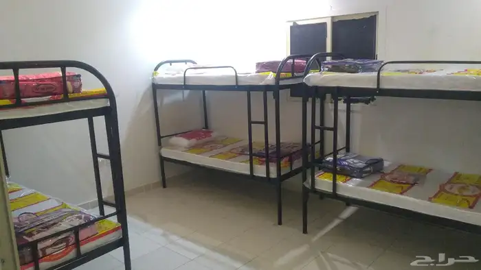 تأثيث سكن عمال سراير مراتب بطانيات مخدات 3