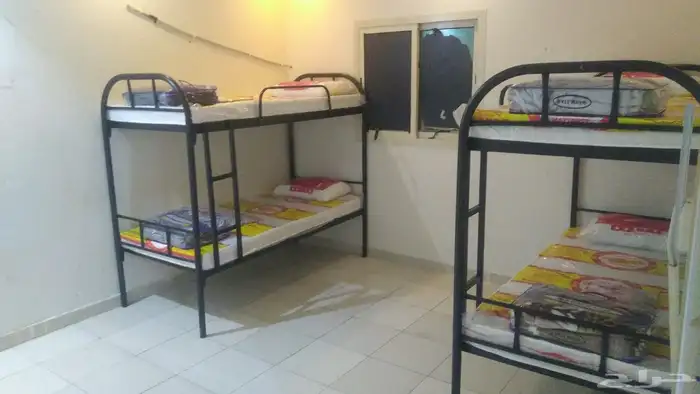 تأثيث سكن عمال سراير مراتب بطانيات مخدات 6