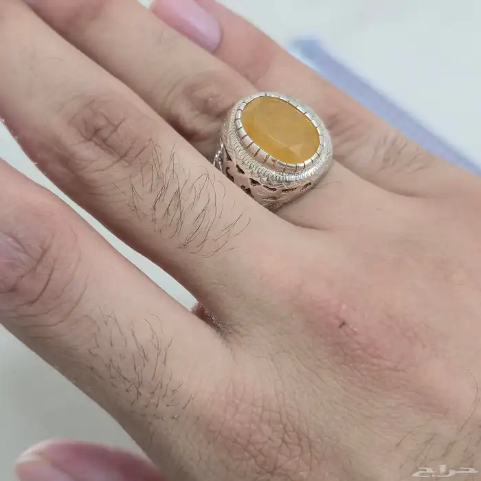 خاتم ياقوت اصفر 10
