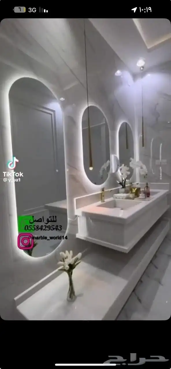 تفصيل مغاسل رخام طبيعي وصناعي وتركيبها 2