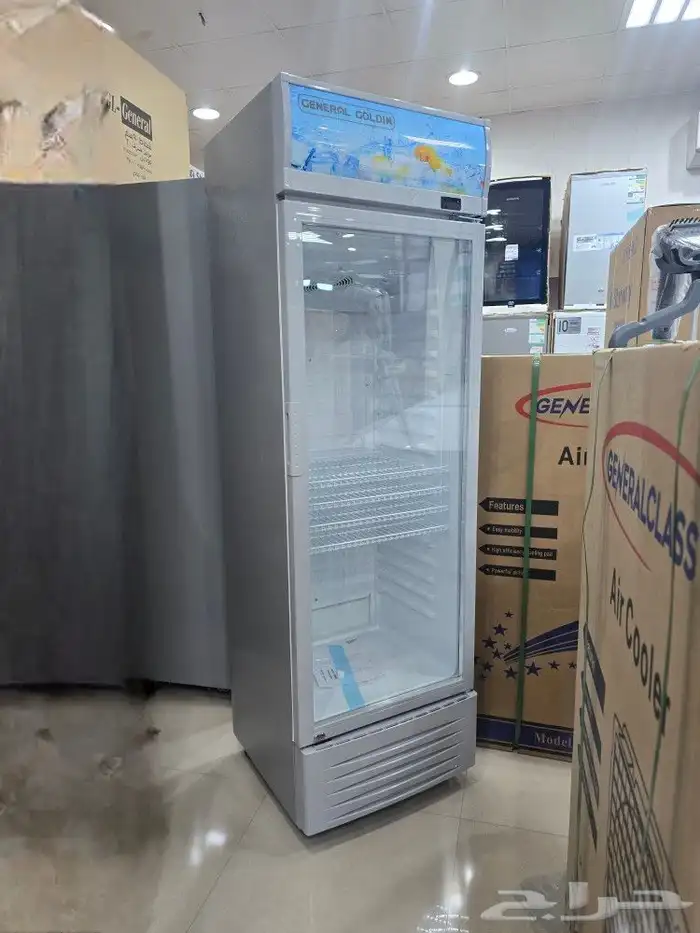 ثلاجات عرض زجاج 330 لتر جنرال باب قزاز جديد توصيل مجاني 4