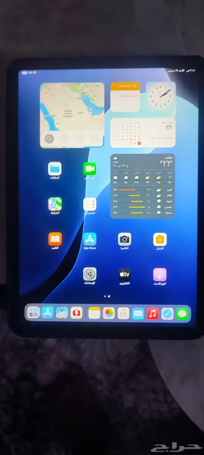 ايباد برو2022 m2 128 اخو الجديد بكرتونه شبه جديد يدعم120فريم 0