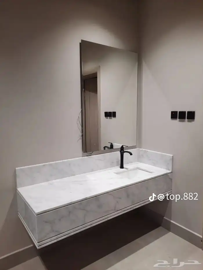 تفصيل مغاسل رخام طبيعي وصناعي وتركيبها 7