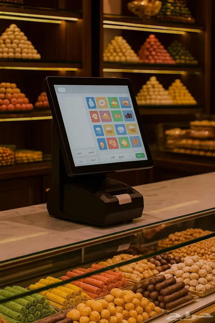 جهاز كاشير متكامل محل حلويات 0