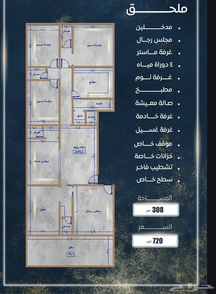 شقق وملاحق فاخره للتمليك في حي الصواري بااسعار منافسه 8