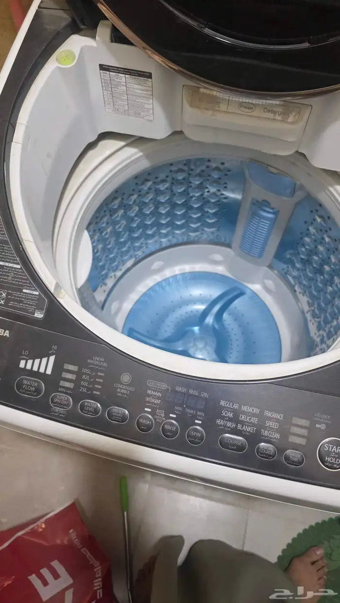 غسالة توشيبا 15 كيلو نظيفة 0