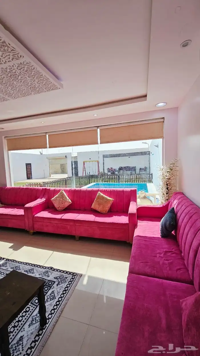 شاليهات بمسبح خارجي الرياض حي الرمال لليجاراليومي 1