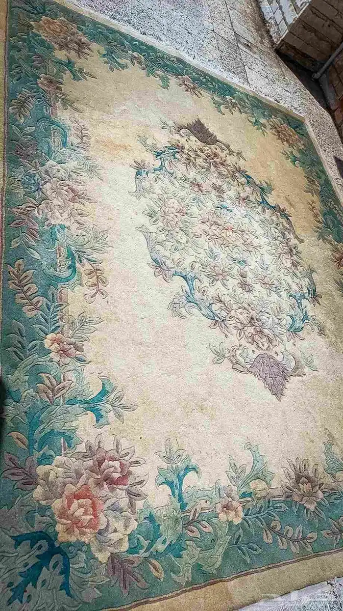 سجادة يدويه بألوان البحر العتيقة لها اكثر من 55 سنه للبيع 5