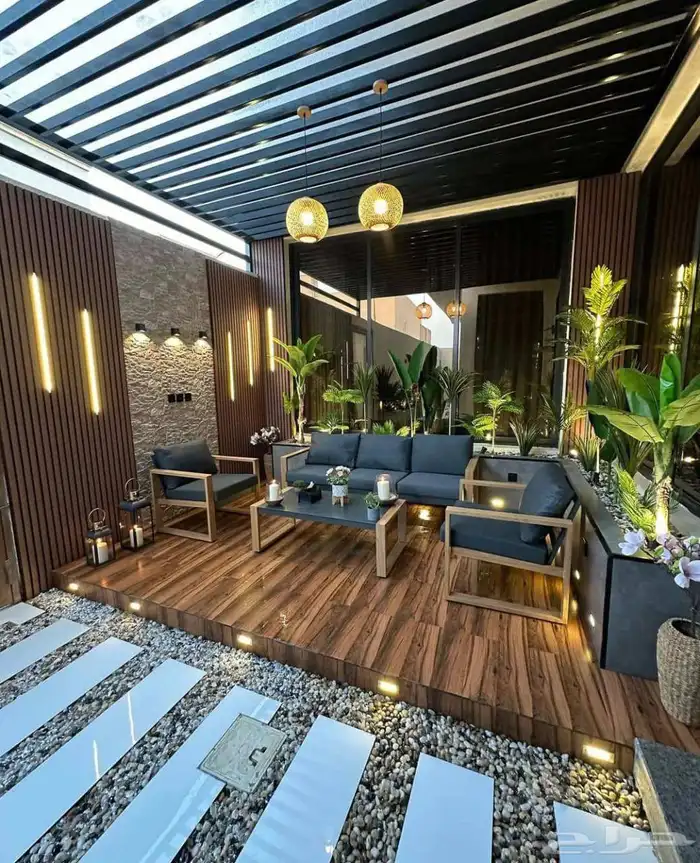 عمل مظلات في الحوش 3