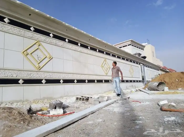 أعمال ديكورات خارجية اسمنت ابيض 7