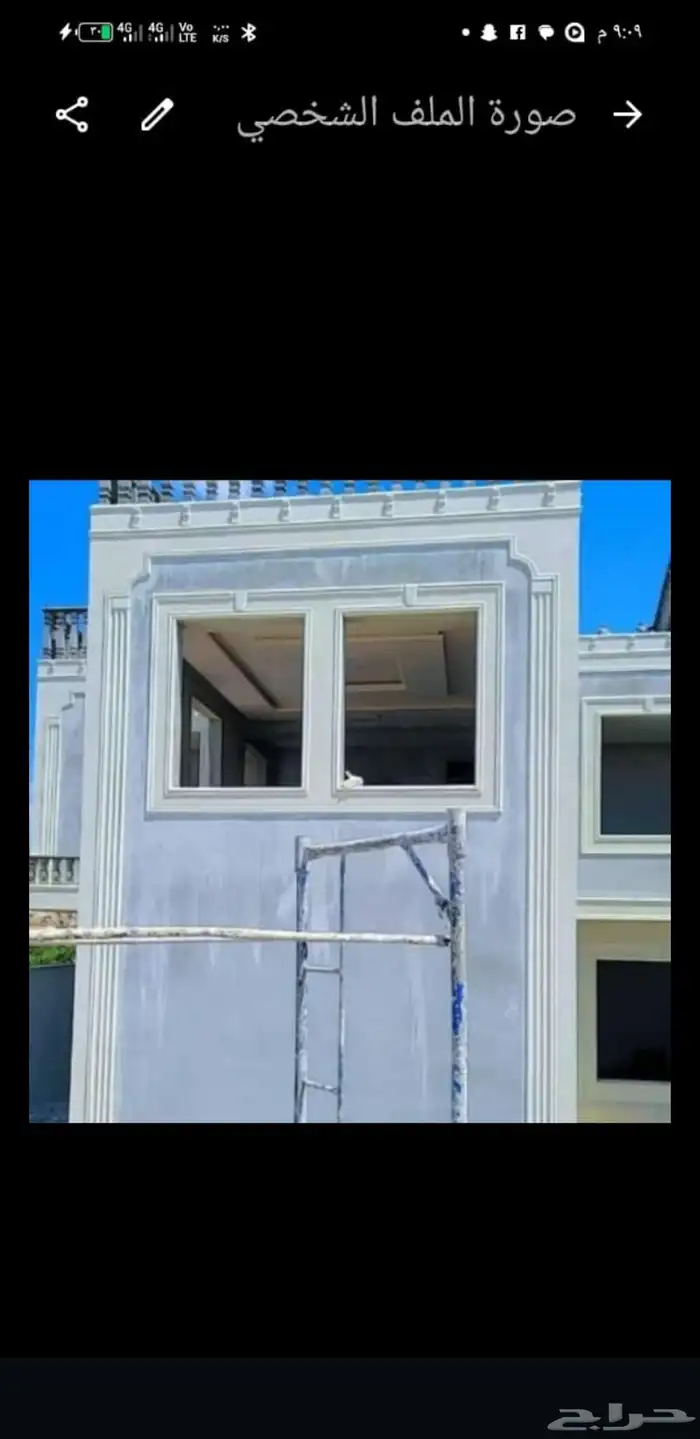 لياسه ملونه باللاسمنت الابيض وبطحاء الرياض 8