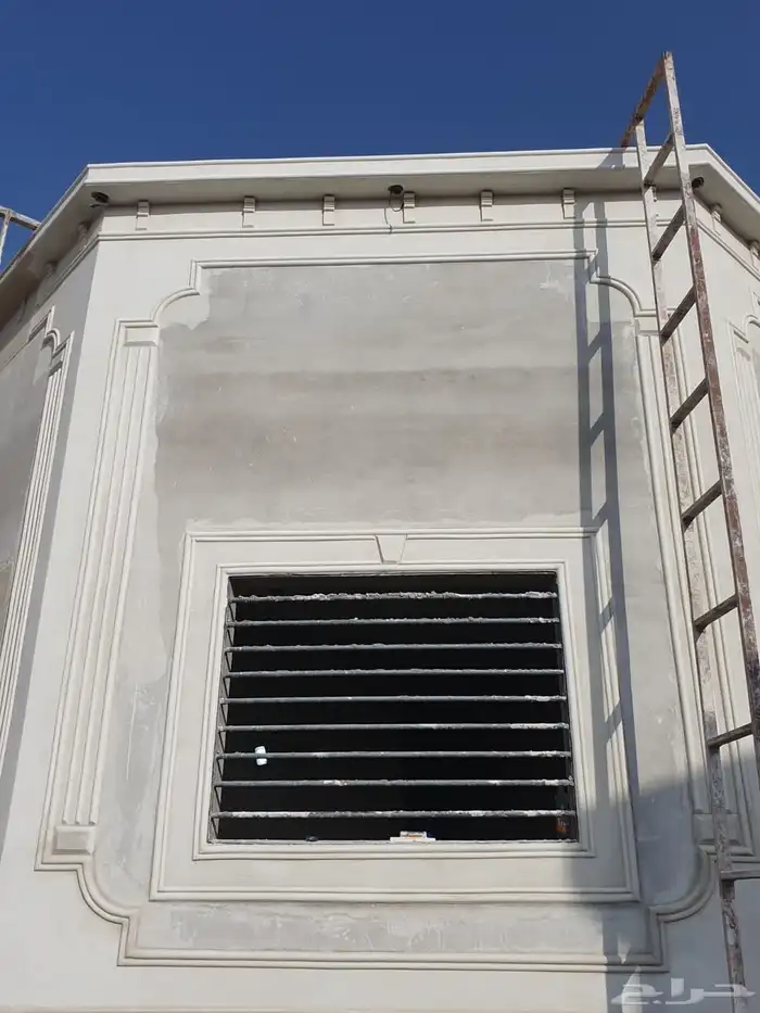 أعمال ديكورات خارجية اسمنت ابيض 1