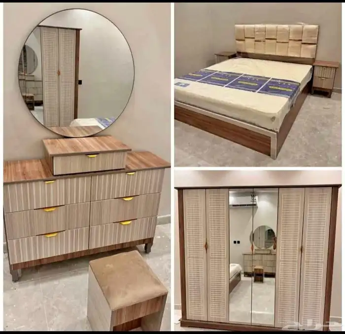 غرف نوم جديده جاهزه مع التوصيل والتركيب داخل وخارج الرياض 8
