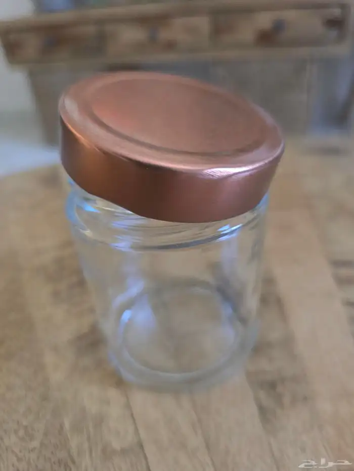 glass jar 220g  rose gold lid 4