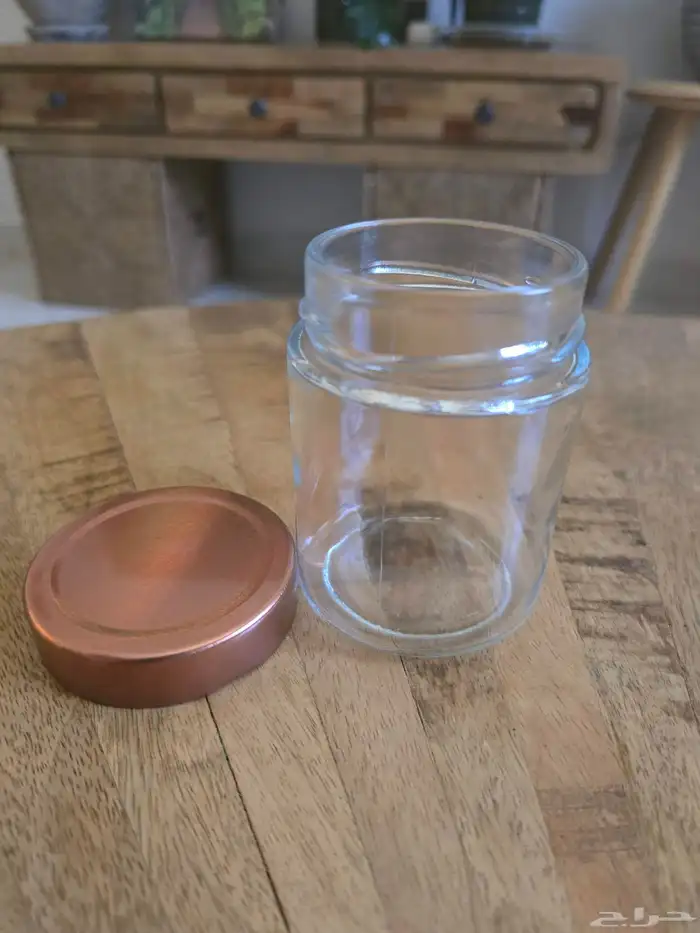 glass jar 220g  rose gold lid 0