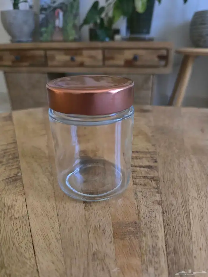 glass jar 220g  rose gold lid 2
