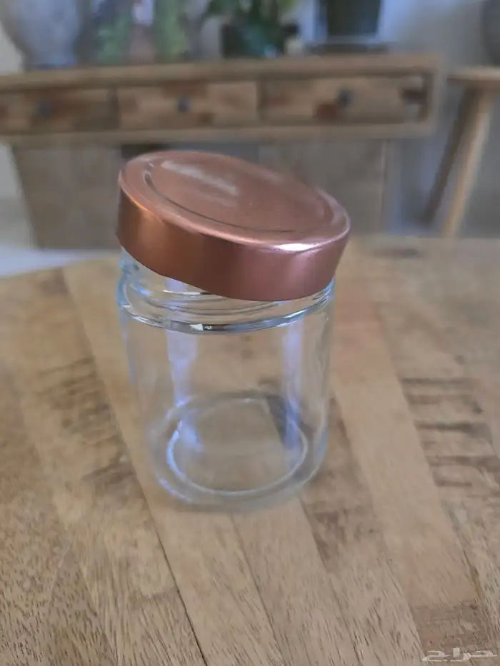 glass jar 220g  rose gold lid 3