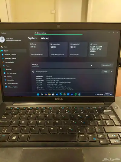 Dell 7390 i5 8th Gen vPro version 16GB M2 256GB NVMe index