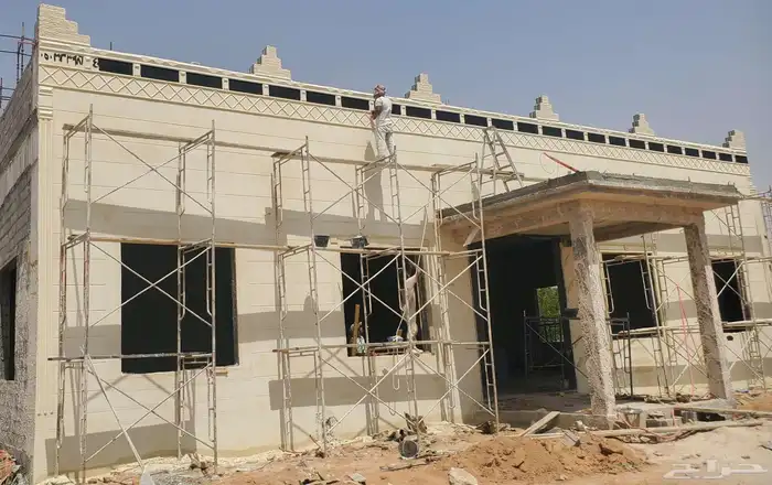 أعمال لياسه ملونه وديكورات اسمنتية بديل الحجر الطبيعي 5