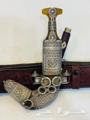خنحر زراف قديم صافي سليم من الحشو والتشققات شرط صب فضه 2